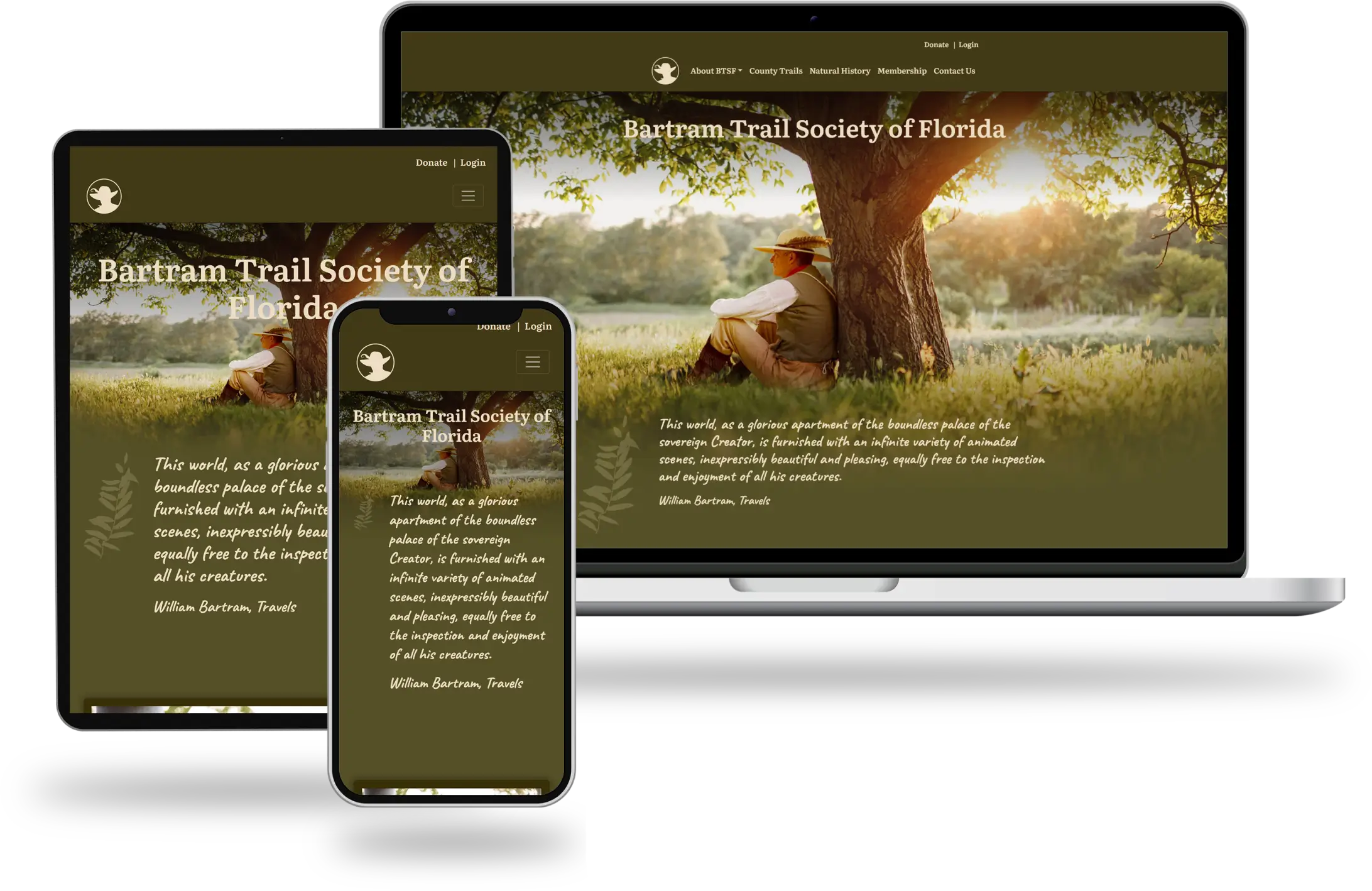 Bartram Trail Society mockup